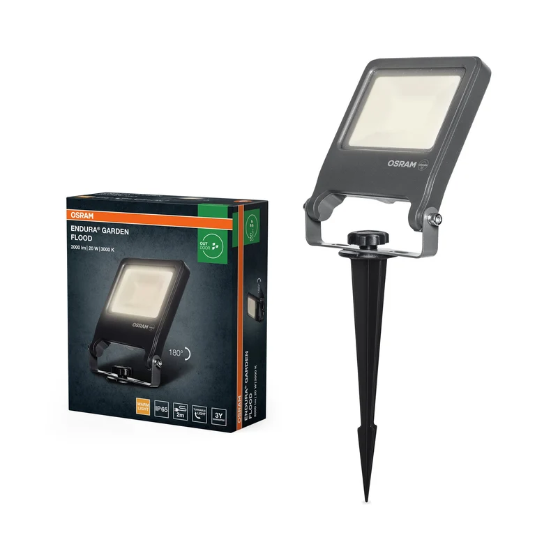 OSRAM ENDURA® Faretto da giardino esterno Spike 20W 3000K