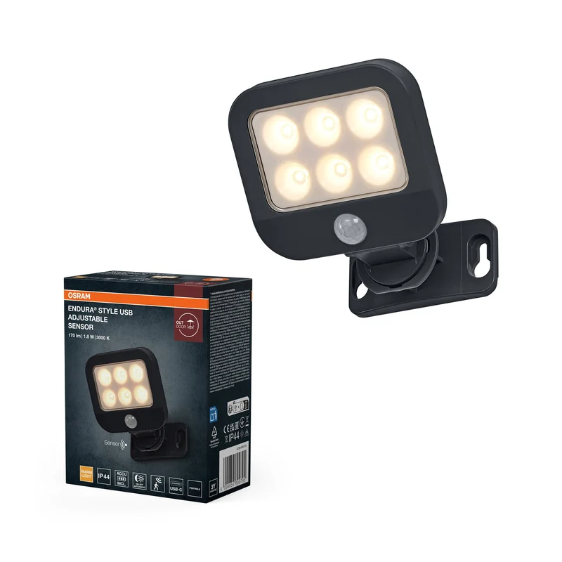 ENDURA® Style USB Regolabile Su-Giù Sensore Grigio scuro
