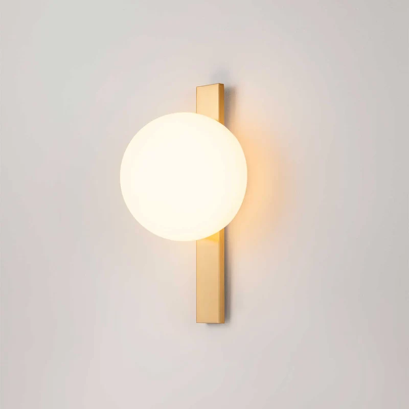 Circ - Applique murale LED IP44 en acier et verre, style art déco, H 30 cm