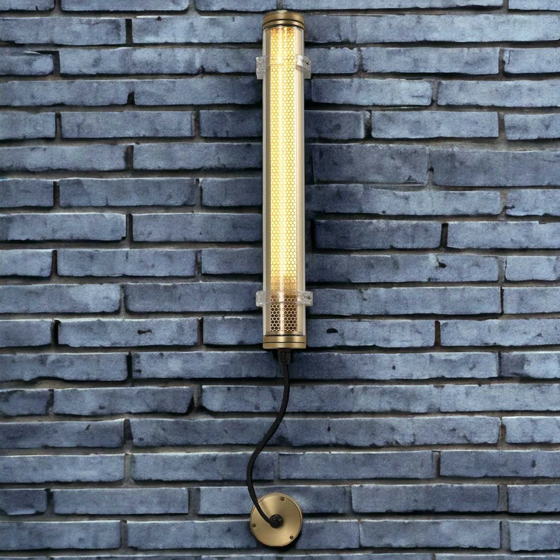 Lukas - Applique murale IP65 en polycarbonate, style contemporain, H 56 cm