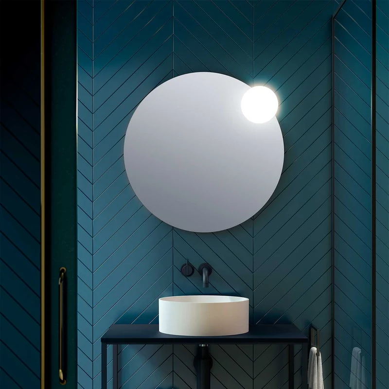 Circ - Applique murale LED IP44 en acier, style minimaliste, Ø 50 ou 70 cm