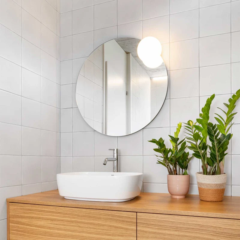 Circ - Applique murale LED IP44 en acier, style minimaliste, Ø 50 ou 70 cm