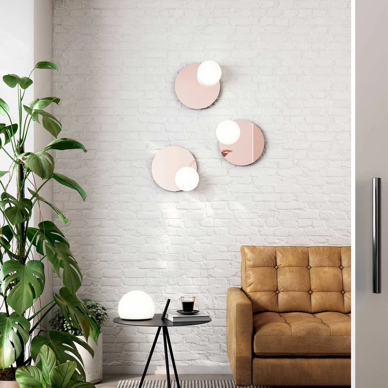 Circ - Applique murale LED IP44 en acier, style minimaliste, Ø 16 cm