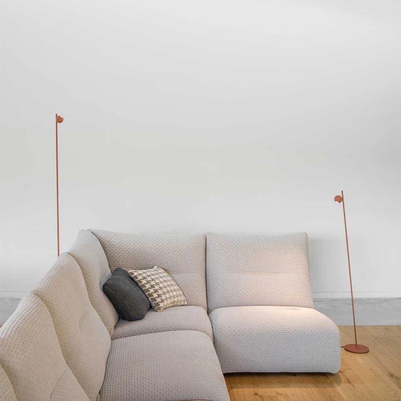Compass - Lampadaire LED en acier, style minimaliste, H 121 ou 180 cm