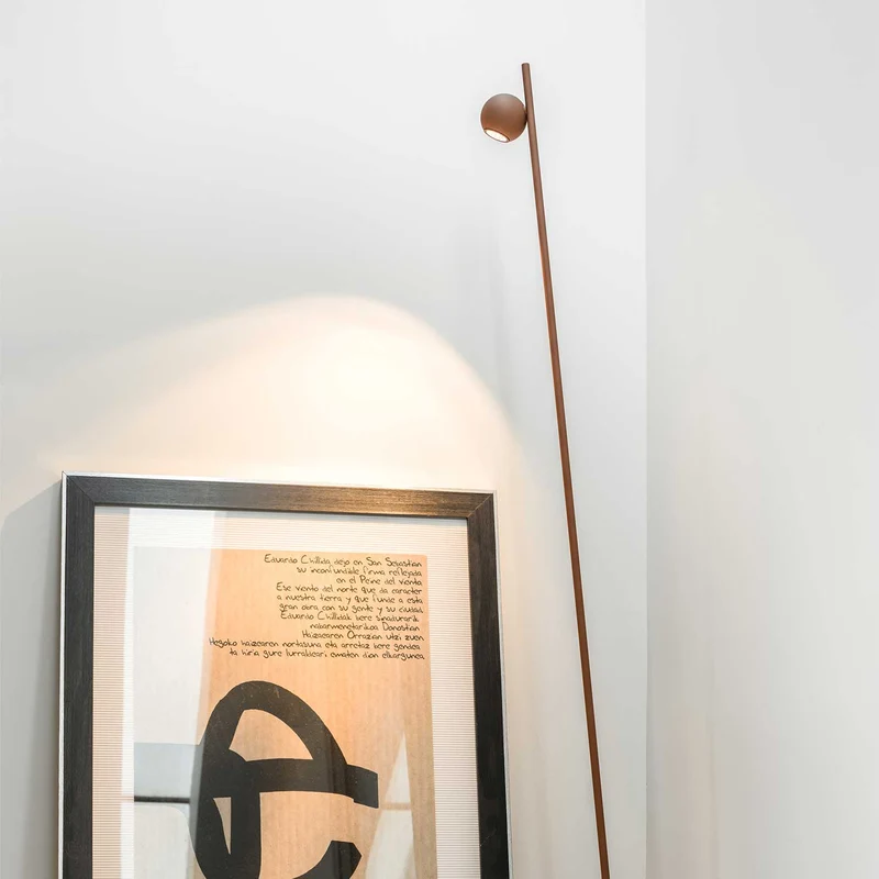 Compass - Lampadaire LED en acier, style minimaliste, H 121 ou 180 cm