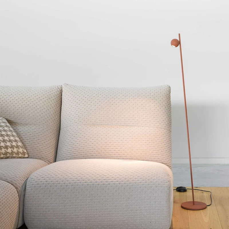 Compass - Lampadaire LED en acier, style minimaliste, H 121 ou 180 cm