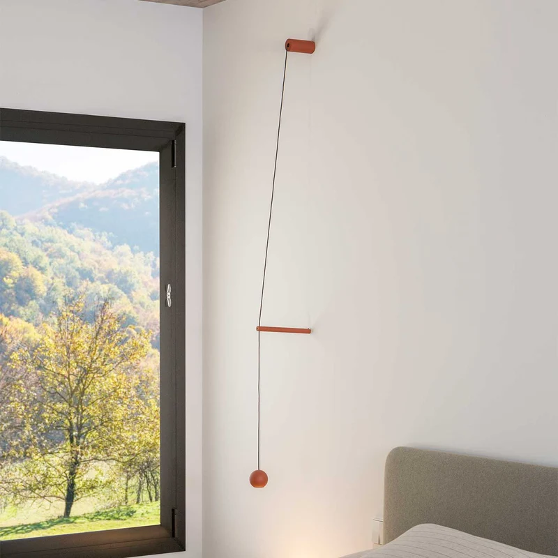Compass - Applique murale LED en acier, style minimaliste, H 190 cm