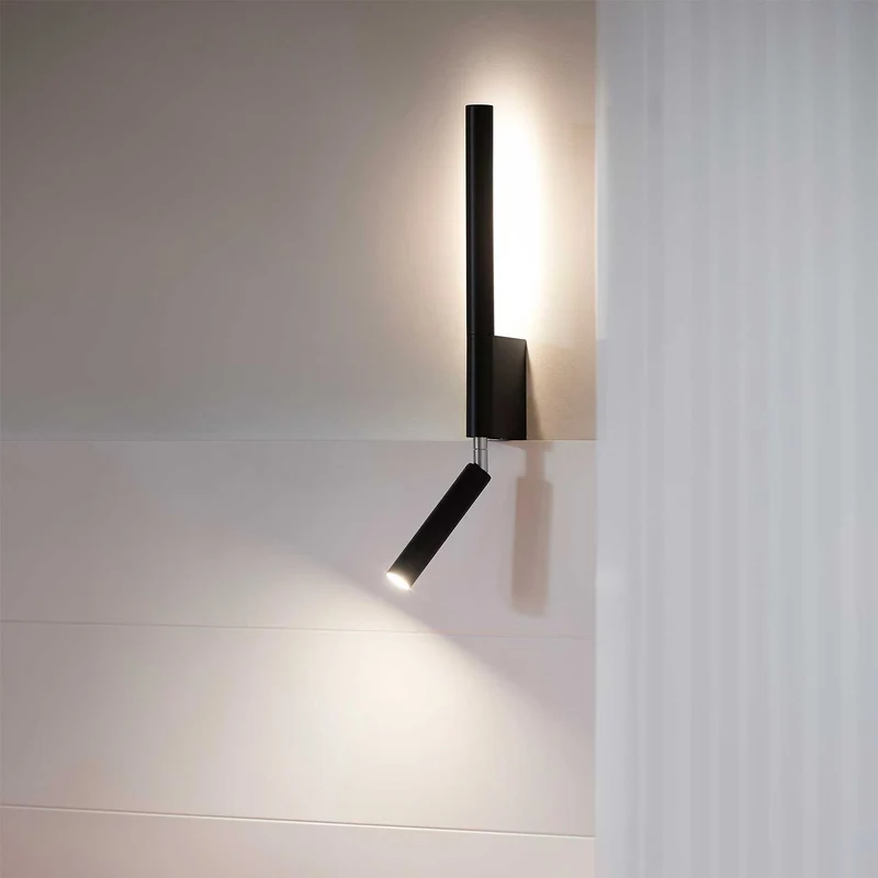 Canut - Applique murale LED en acier, style minimaliste, H 46 cm