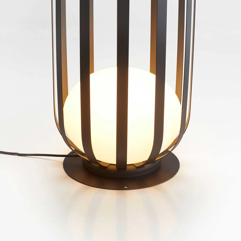 Bols - Lampadaire extérieur LED IP65 en acier et polyéthylène, style contemporain, H 95 cm