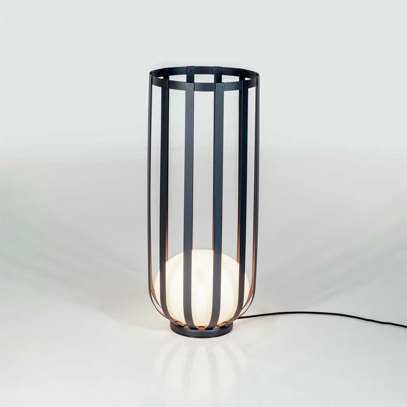 Bols - Lampadaire extérieur LED IP65 en acier et polyéthylène, style contemporain, H 95 cm