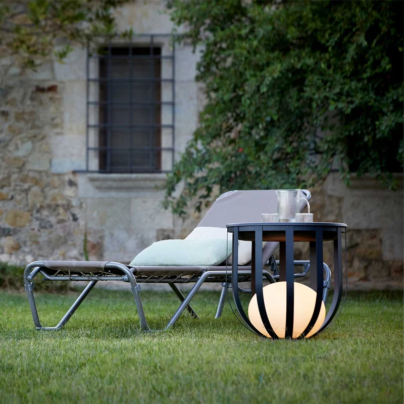 Bols - Lampe d’extérieur LED IP65 en acier et polyéthylène, style contemporain, Ø 54 cm