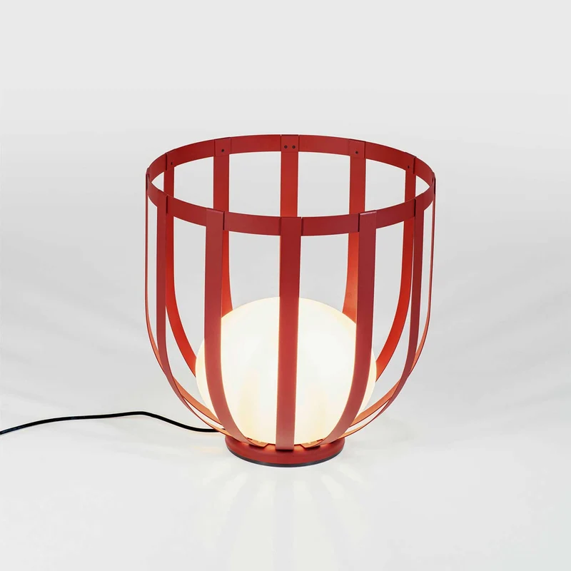 Bols - Lampe d’extérieur LED IP65 en acier et polyéthylène, style contemporain, Ø 54 cm