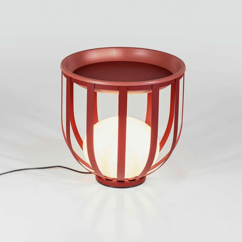 Bols - Lampe d’extérieur LED IP65 en acier et polyéthylène, style contemporain, Ø 54 cm