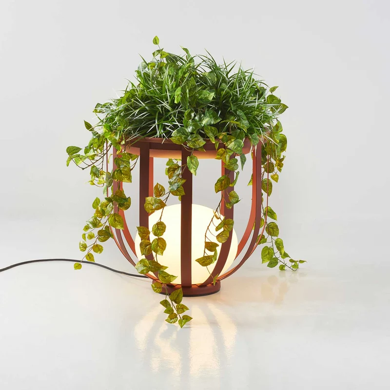 Bols - Lampe d’extérieur LED IP65 en acier et polyéthylène, style contemporain, Ø 54 cm