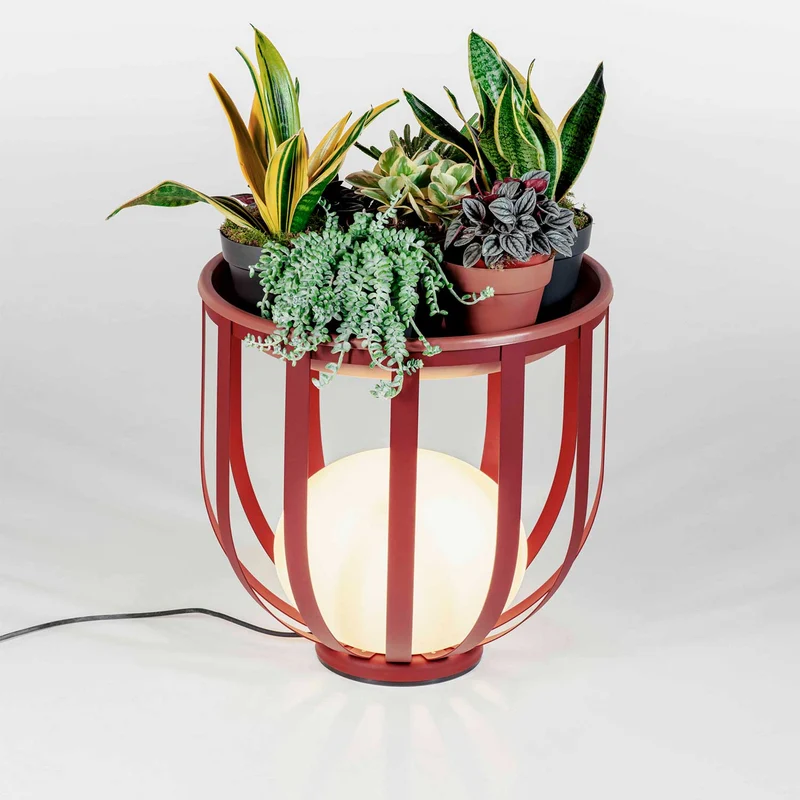 Bols - Lampe d’extérieur LED IP65 en acier et polyéthylène, style contemporain, Ø 54 cm