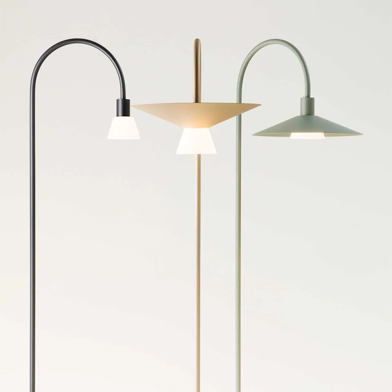 Belt - Lampadaire LED en acier et verre, style minimaliste, H 163,9 cm