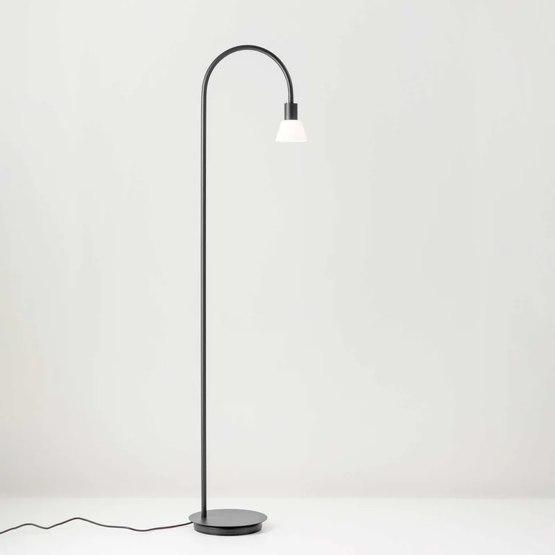 Belt - Lampadaire LED en acier et verre, style minimaliste, H 163,9 cm