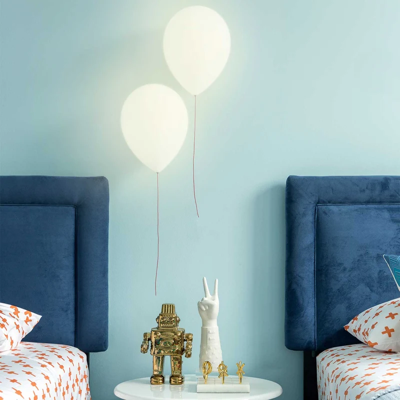 Balloon - Applique murale en polyéthylène, style ludique, Ø 25,5 cm