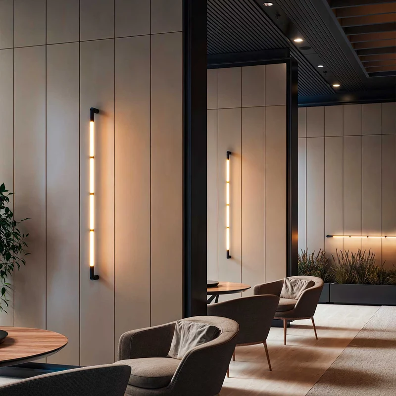Arco - Applique murale LED IP65 en acier, style contemporain, L 132 à 405 cm