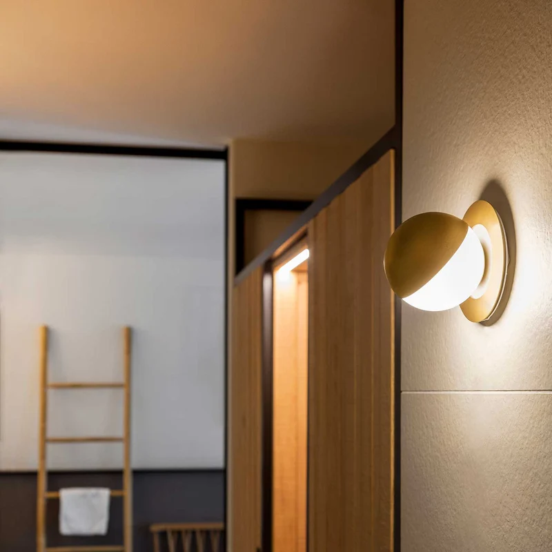 Alfi - Applique murale LED en acier, style contemporain, Ø 9,2 cm