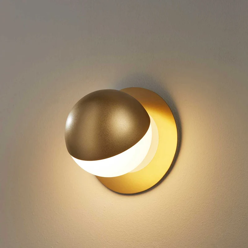 Alfi - Applique murale LED en acier, style contemporain, Ø 9,2 cm
