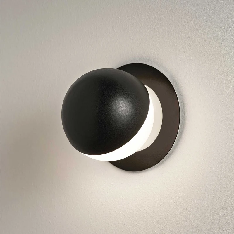 Alfi - Applique murale LED en acier, style contemporain, Ø 9,2 cm