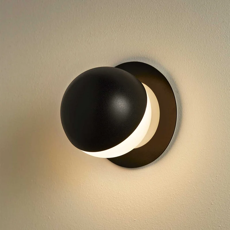Alfi - Applique murale LED en acier, style contemporain, Ø 9,2 cm