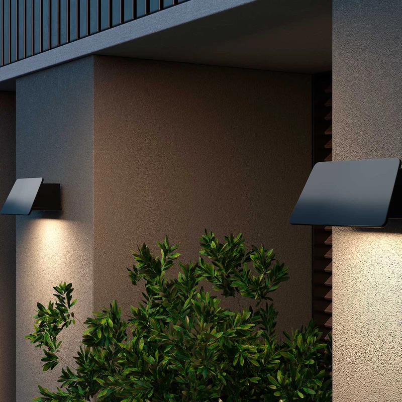 Trupp - Applique murale LED linéaire pour façade en acier, style contemporain