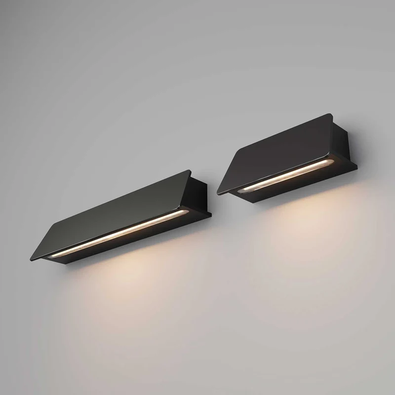 Trupp - Applique murale LED linéaire pour façade en acier, style contemporain