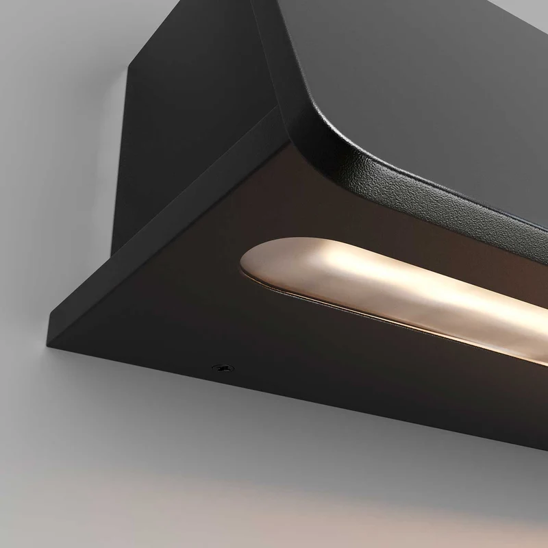 Trupp - Applique murale LED linéaire pour façade en acier, style contemporain