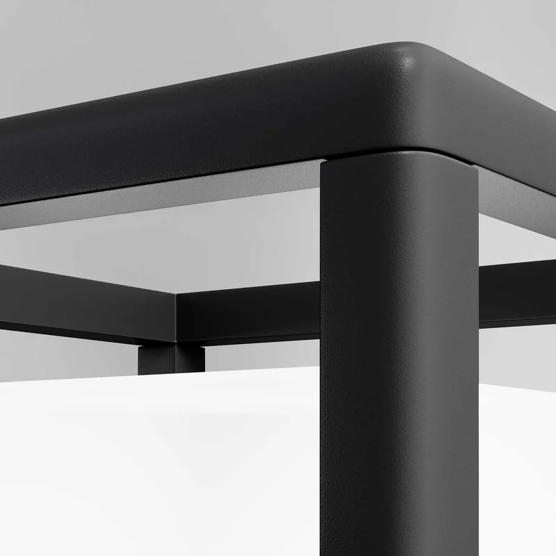 Trim - Potelet extérieur compact en acier, style contemporain