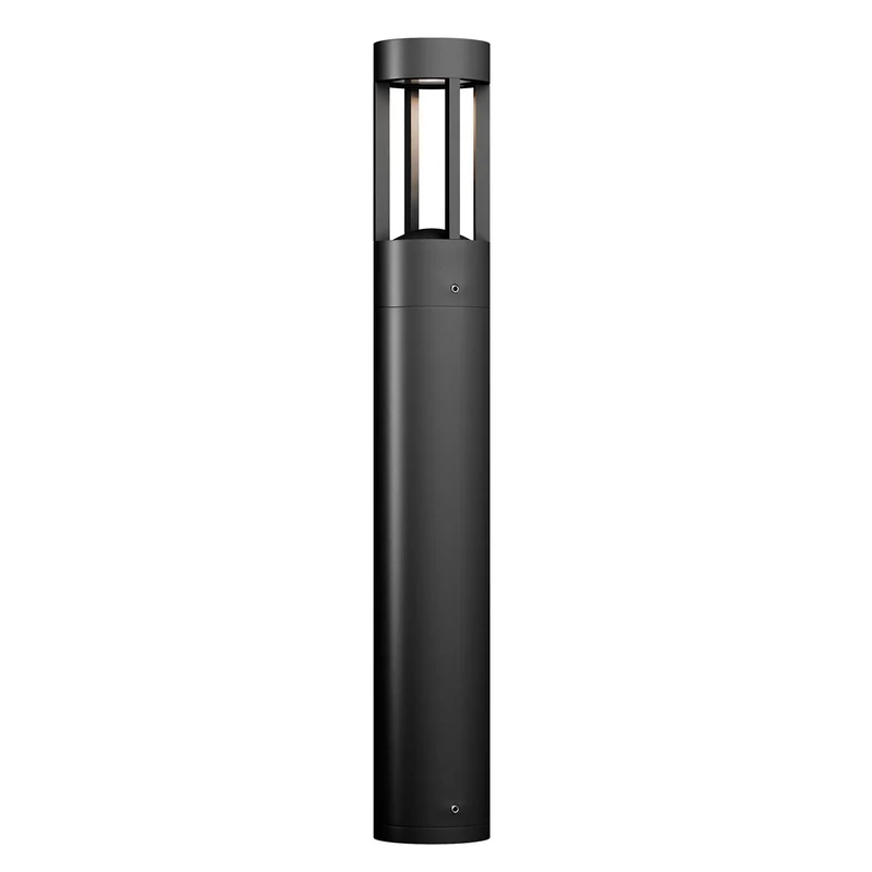 Vint - Borne LED cylindrique en acier, style contemporain