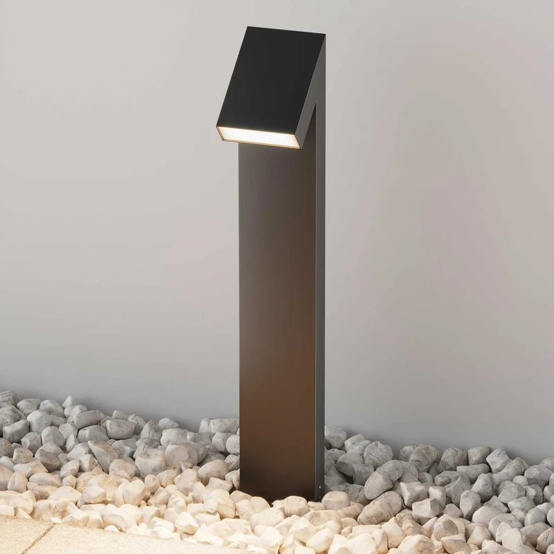 Guss - Borne LED pour allée en acier, style contemporain