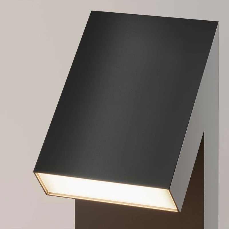 Guss - Borne LED pour allée en acier, style contemporain