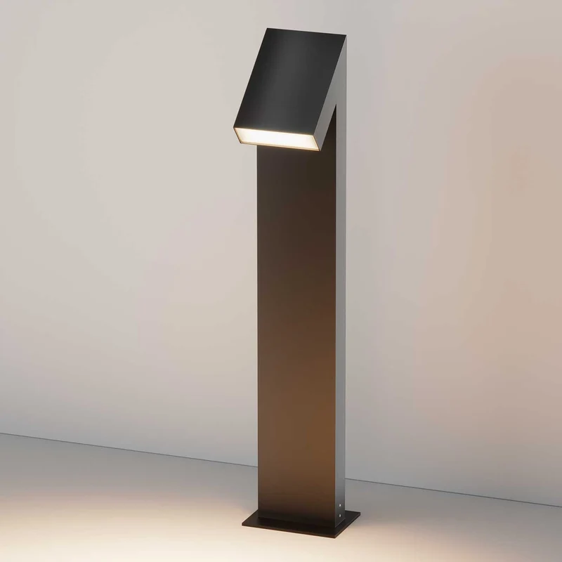 Guss - Borne LED pour allée en acier, style contemporain