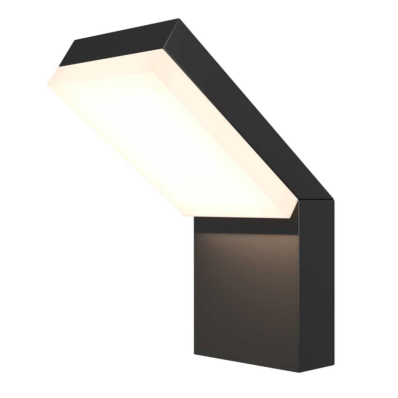 Paso - Applique murale LED extérieure asymétrique en acier, style contemporain