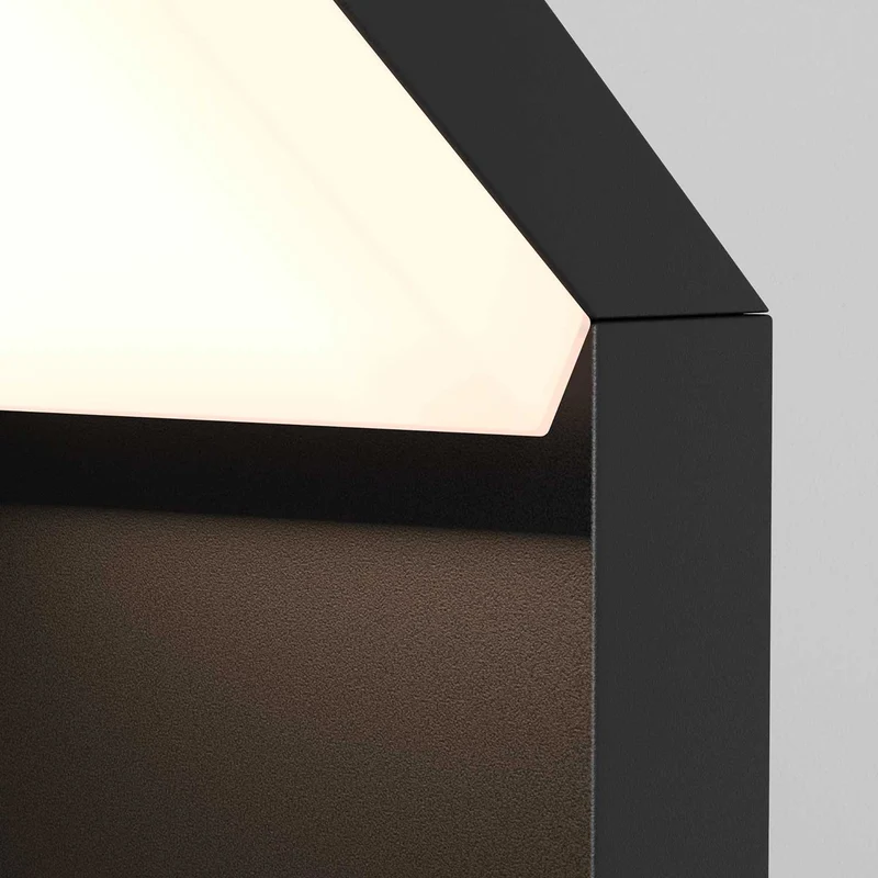 Paso - Applique murale LED extérieure asymétrique en acier, style contemporain