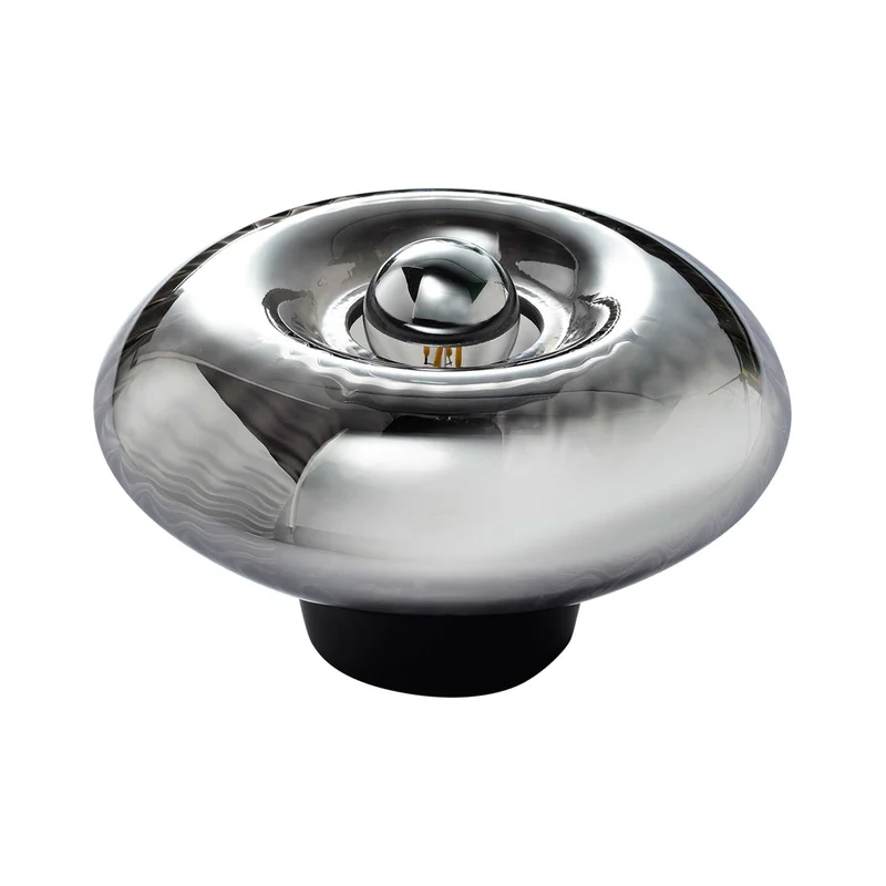 Grace - Lampe à poser en verre et aluminium, style art déco, Ø 20 cm