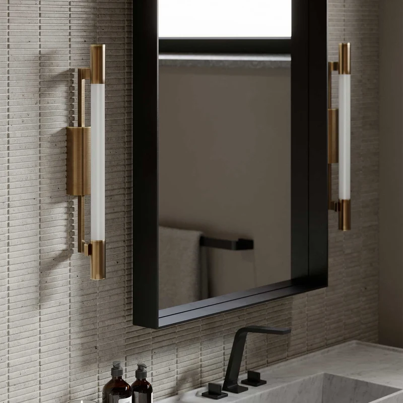 Merced - Applique murale LED en laiton et acrylique, style contemporain