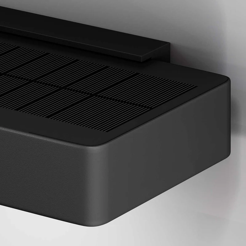 Pir - Applique murale LED solaire ultrafine en acier, style contemporain