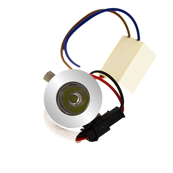 Faretto Led da Incasso Tondo Argento 1W P-31