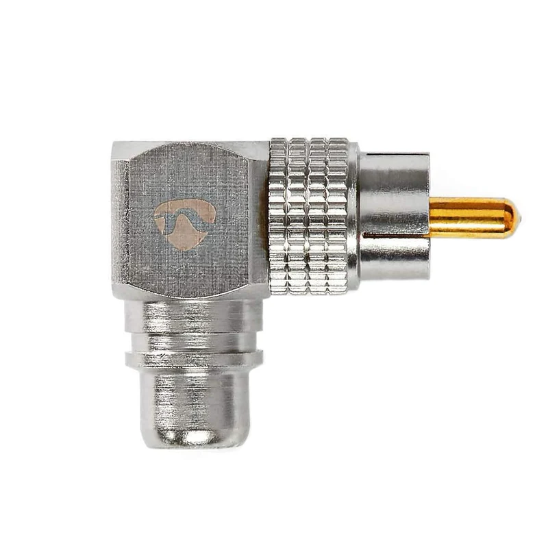NEDIS Set 2 Adattatori audio mono RCA maschio e RCA femmina, adattatore angolare 90°