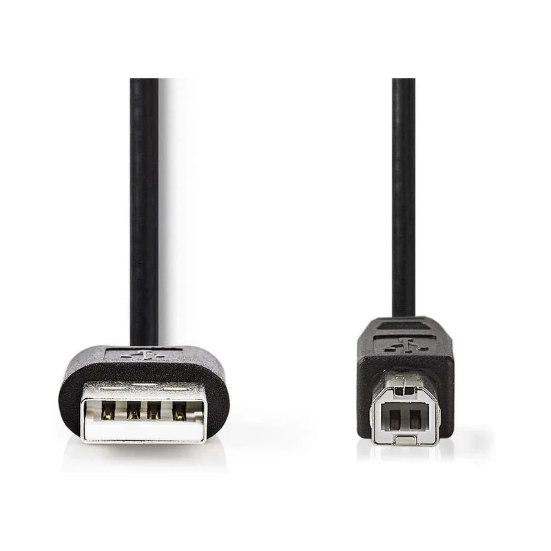 NEDIS Cavo USB-A maschio a cavo USB-B maschio, cavo USB 2.0 con velocità 480Mbps
