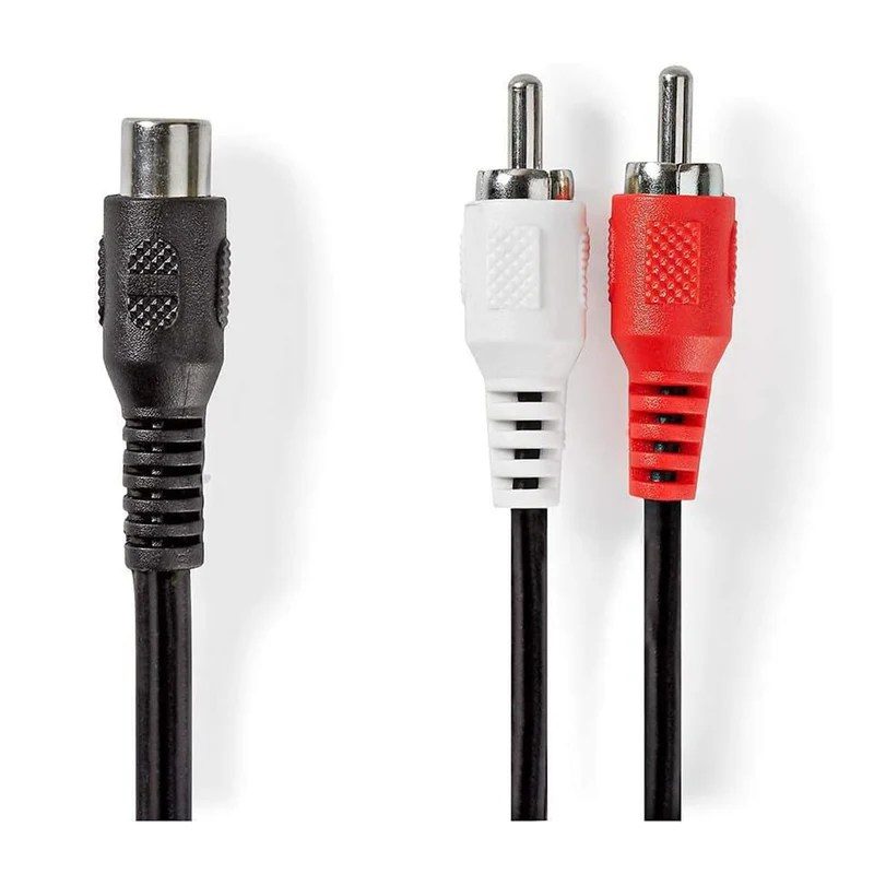 NEDIS cavo RCA, cavo subwoofer RCA, cavo RCA maschio e RCA femmina, cavo audio video, 20 cm