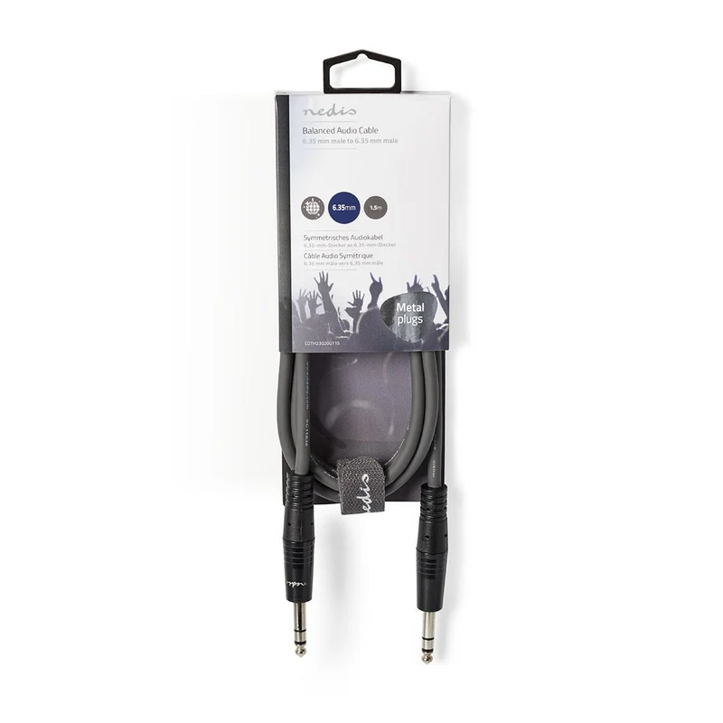 NEDIS Cavo audio, cavo audio maschio maschio, connettore toslink da 6.35 mm, 1.5 metri
