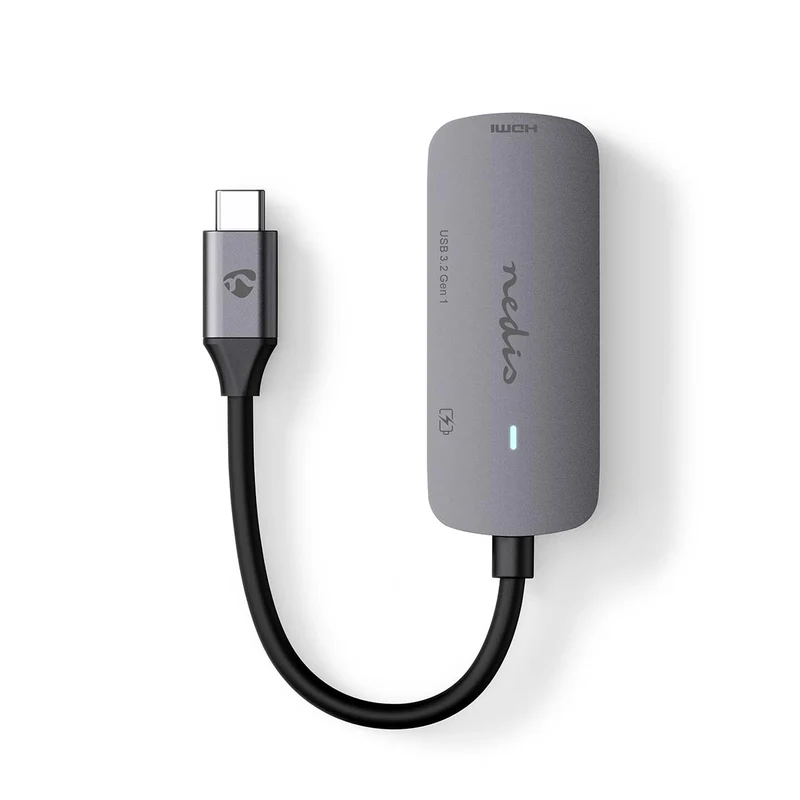 NEDIS Adattatore multiporta USB, con Uscita HDMI, USB-A femmina e USB-C femmina