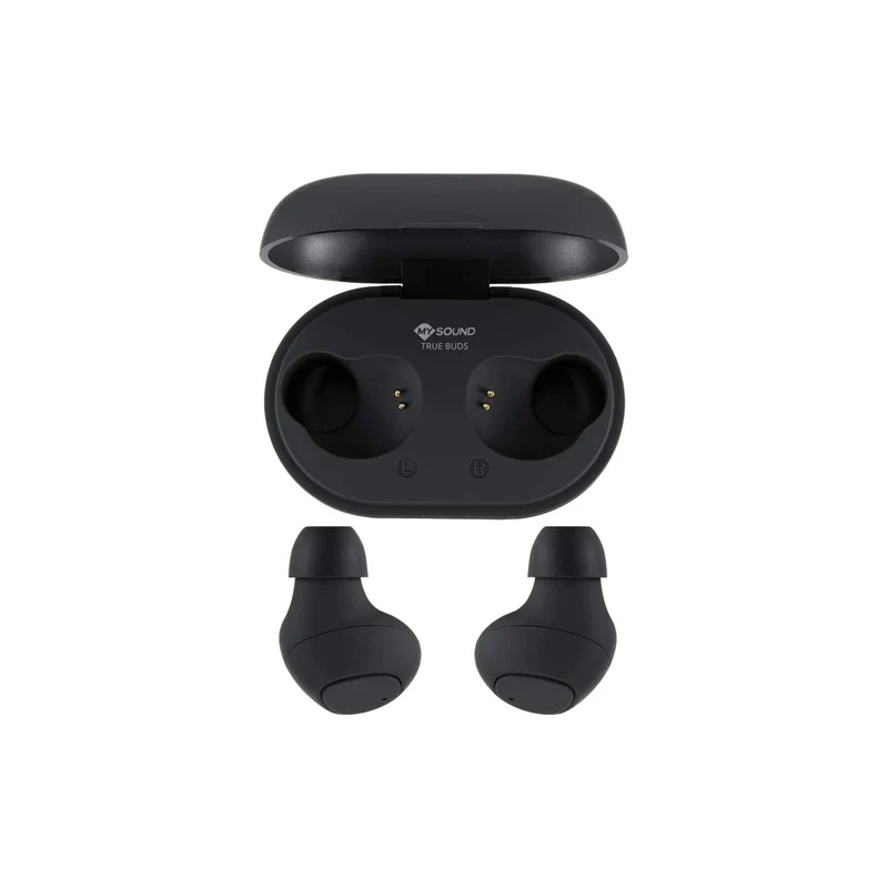 Mysound True Buds, auricolare in-ear easy fit wireless Bluetooth 5.0, con guscio di protezione in silicone per il case di ricarica e gommini sostitutivi