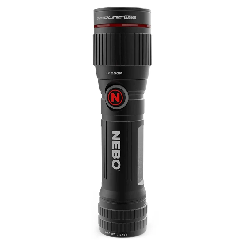 NEBO Torcia portatile a batteria con clip, 500 Lumen, base magnetica, torcia impermeabile, lampada con 4 modalità di luce