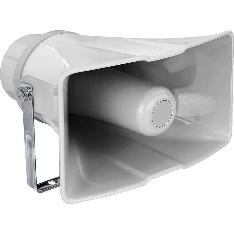 Monacor Altoparlante a compressione waterproof IP66, altoparlante a tromba, speaker con staffa