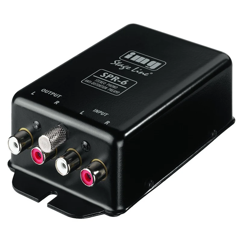 Monacor Preamplificatore anti distorsione stereo, preamplificatore per giradischi, preamplificatore phono secondo